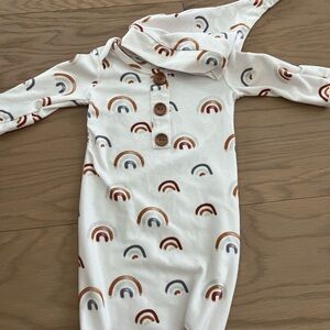 Caden Lane rainbow knotted gown